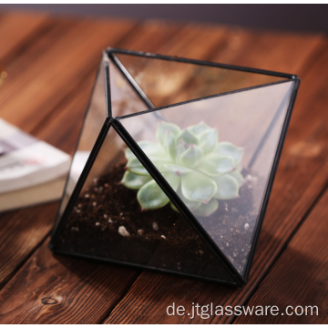 Handgefertigter hochwertiger geometrischer Terrarium-Glasbehälter